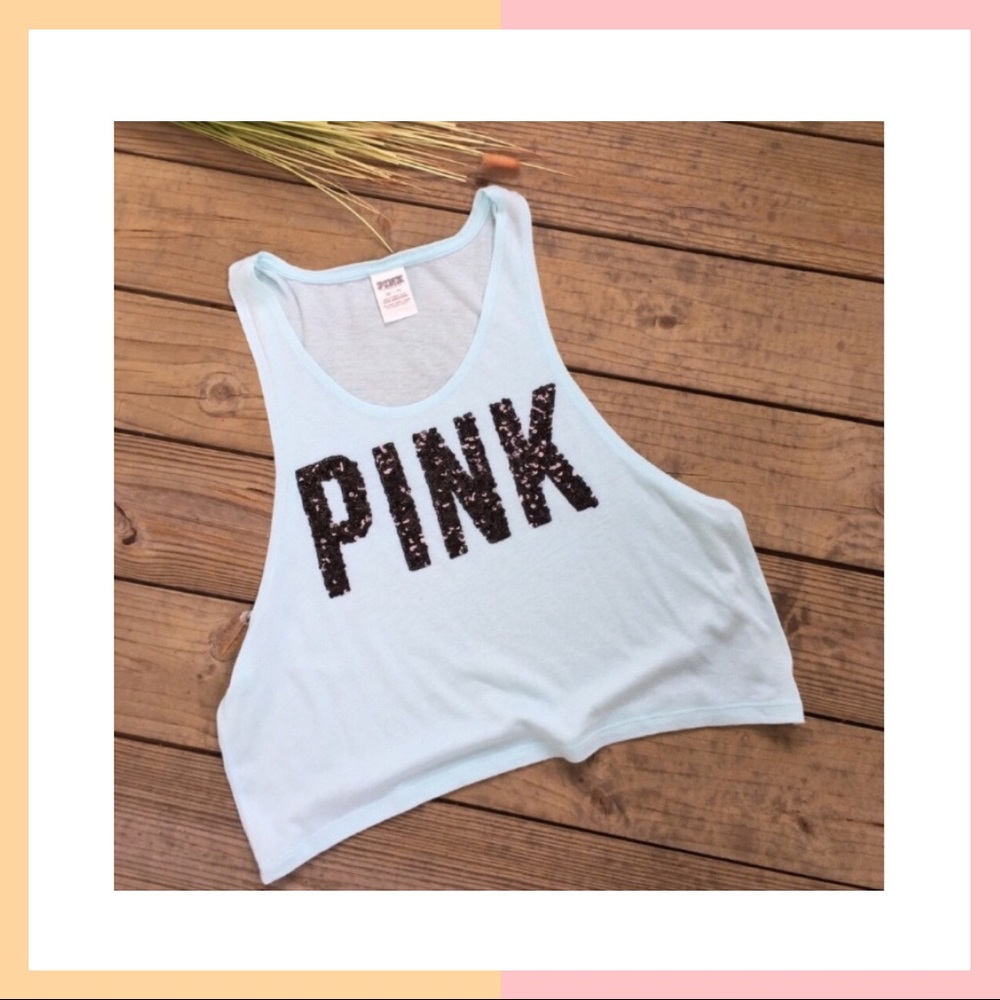 PINK Victoria's Secret Sequin Crop Top Size XS